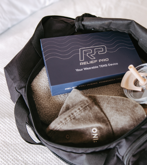 Relief Pro Packaging in gym back