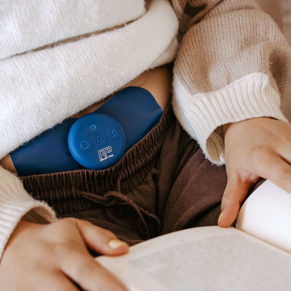Relief pro wearable TENS machine with large gel pad for back and muscle pain